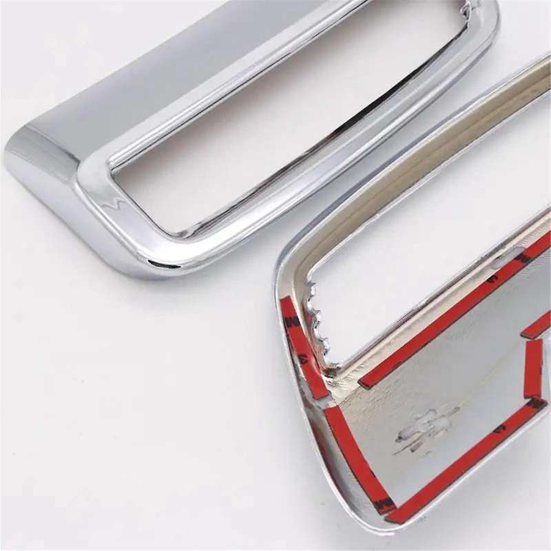 Car Exhaust Pipe Cover Rear Exhaust Muffler Pipe Tail Throat Frame for 3008 5008 2017-2020 Silver