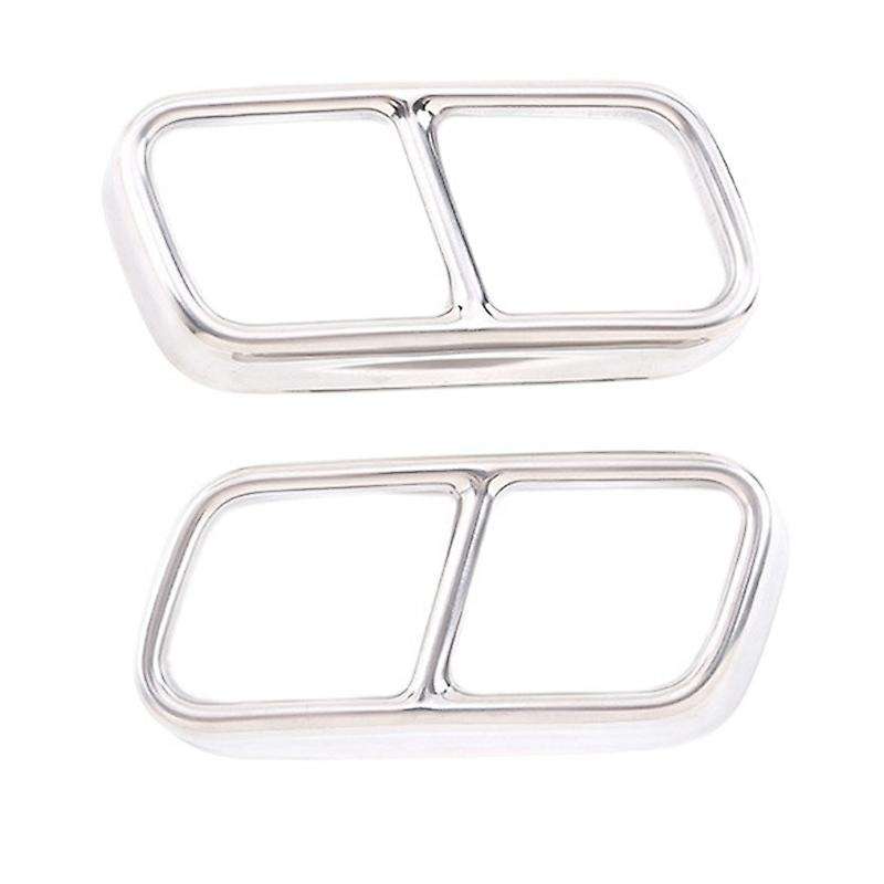 Car Exhaust Muffler Pipe Cover Trims Stainless Steel Exterior Parts for  7 Series F01 2009-2014 Silv