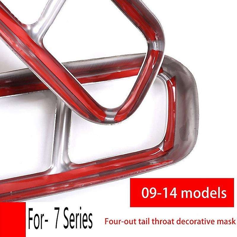 Car Exhaust Muffler Pipe Cover Trims Stainless Steel Exterior Parts for  7 Series F01 2009-2014 Silv