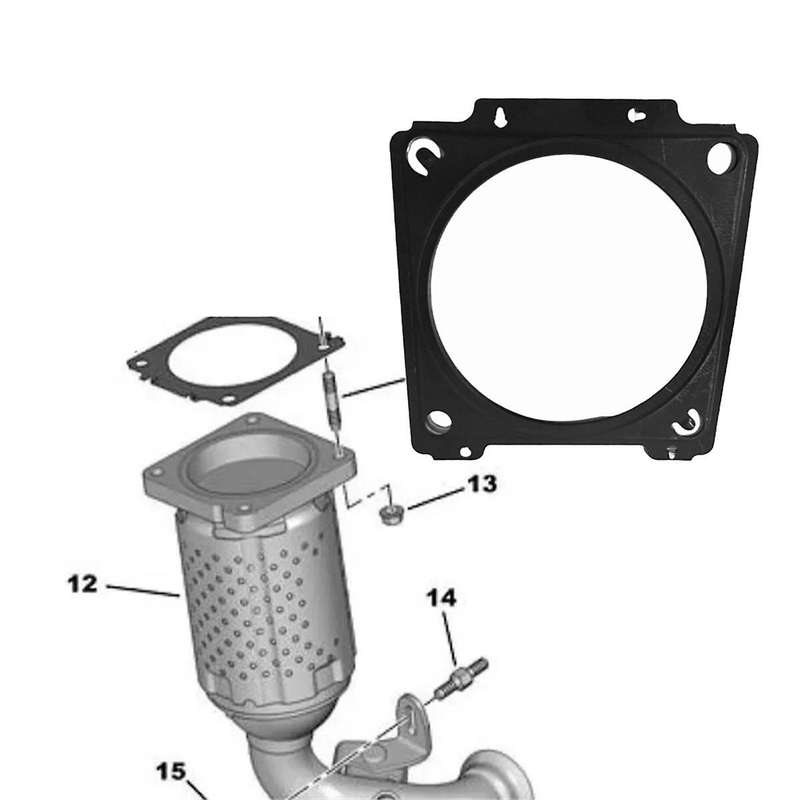 Car Exhaust Pipe Gasket Exhaust Bracket Seal 170933 for 1007 206 207 307 C2 C3 C4 Car Accessories