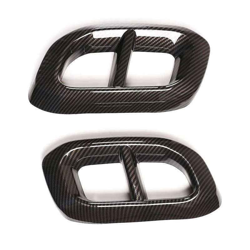 Car Exhaust Pipe Tail Cover Trim Rear Exhaust Muffler Panel Carbon Fiber Tail Throat Frame for GLC G