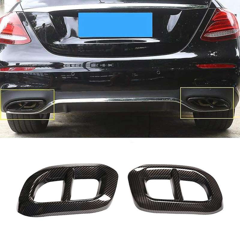 Car Exhaust Pipe Tail Cover Trim Rear Exhaust Muffler Panel Carbon Fiber Tail Throat Frame for GLC G