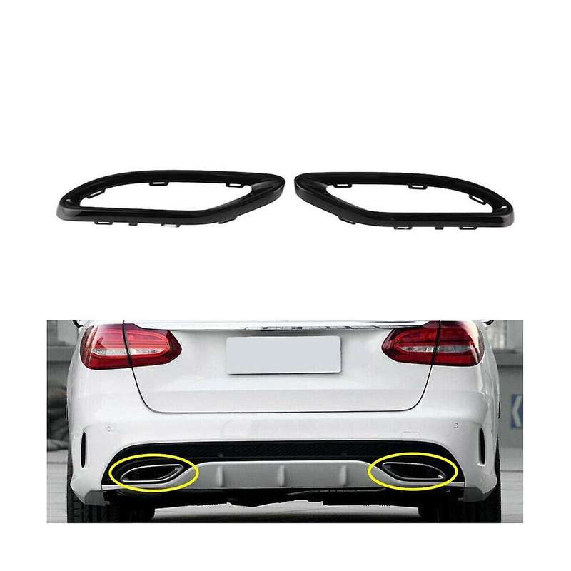 Car Exhaust Tailpipe Trim Rh+lh Fits for - C205 A205 W205 S205 13-17 2058852221 2058852321