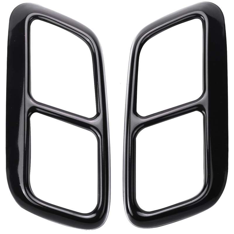 Car Exhaust Pipe Trim Stainless Steel Tail Pipe Exhaust Pipe Cap for Range Sport 2018 2019 - Black