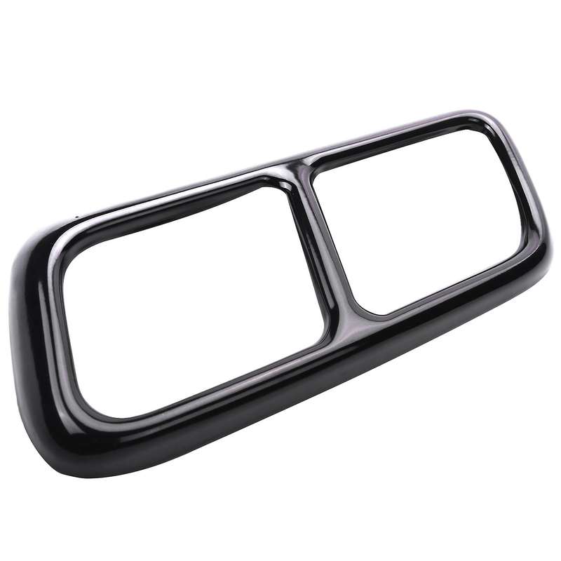 Car Exhaust Pipe Trim Stainless Steel Tail Pipe Exhaust Pipe Cap for Range Sport 2018 2019 - Black