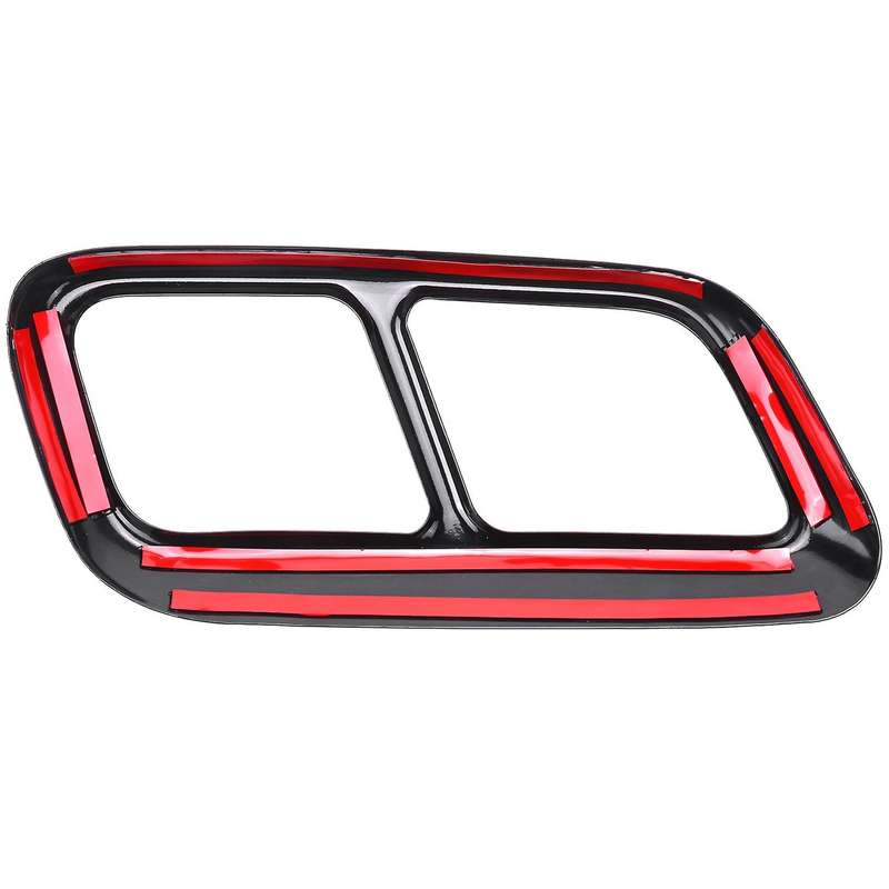 Car Exhaust Pipe Trim Stainless Steel Tail Pipe Exhaust Pipe Cap for Range Sport 2018 2019 - Black