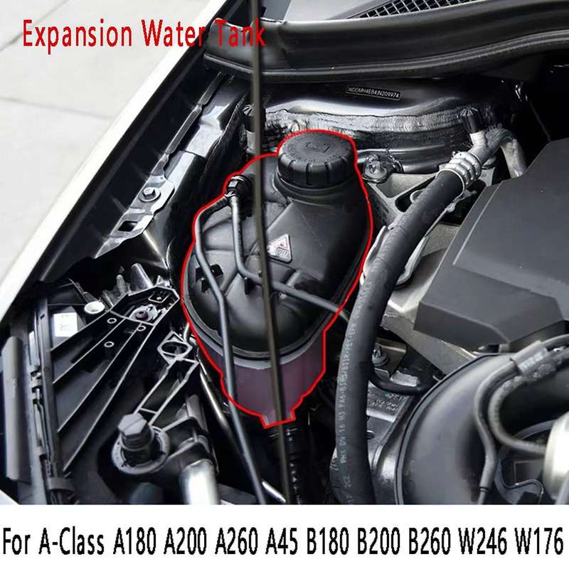 Car Expansion Water Tank for - A-class A180 A200 A260 A45 B180 B200 B260 W246 W176 Engine Coolant R