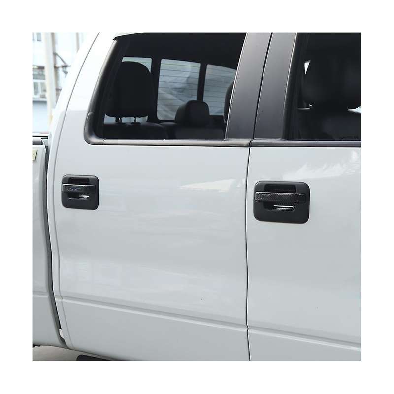 Car Exterior Door Handle Bowl Cover Trim Stickers Decoration for 2009-2014 Accessories Soft Carbon