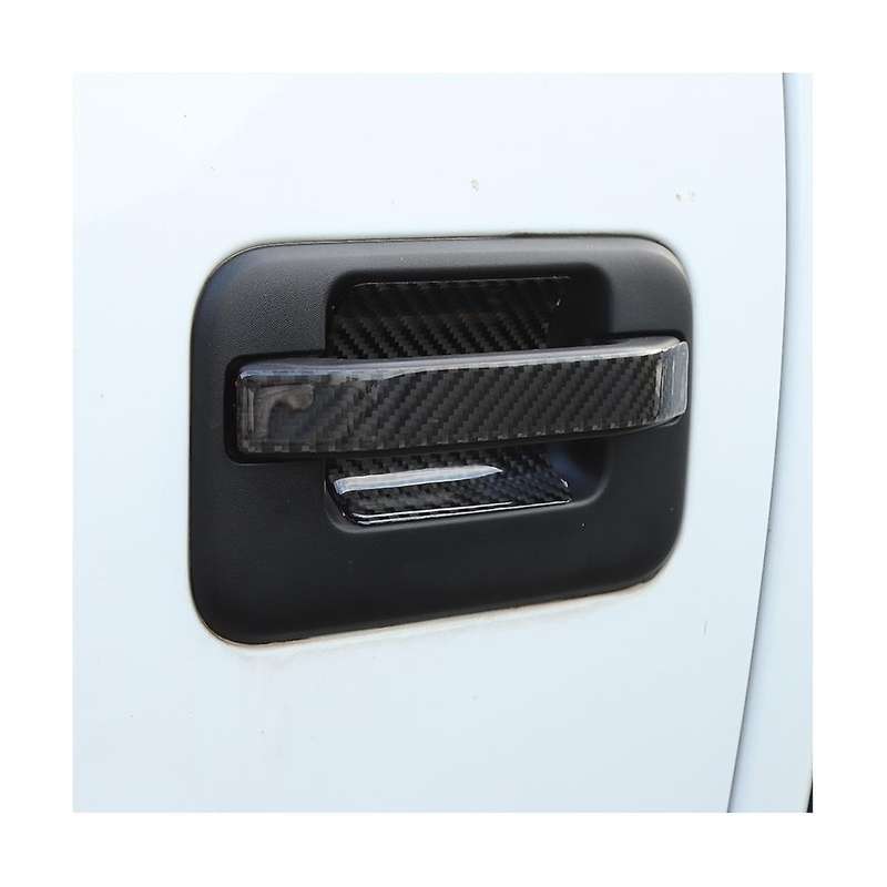 Car Exterior Door Handle Bowl Cover Trim Stickers Decoration for 2009-2014 Accessories Soft Carbon