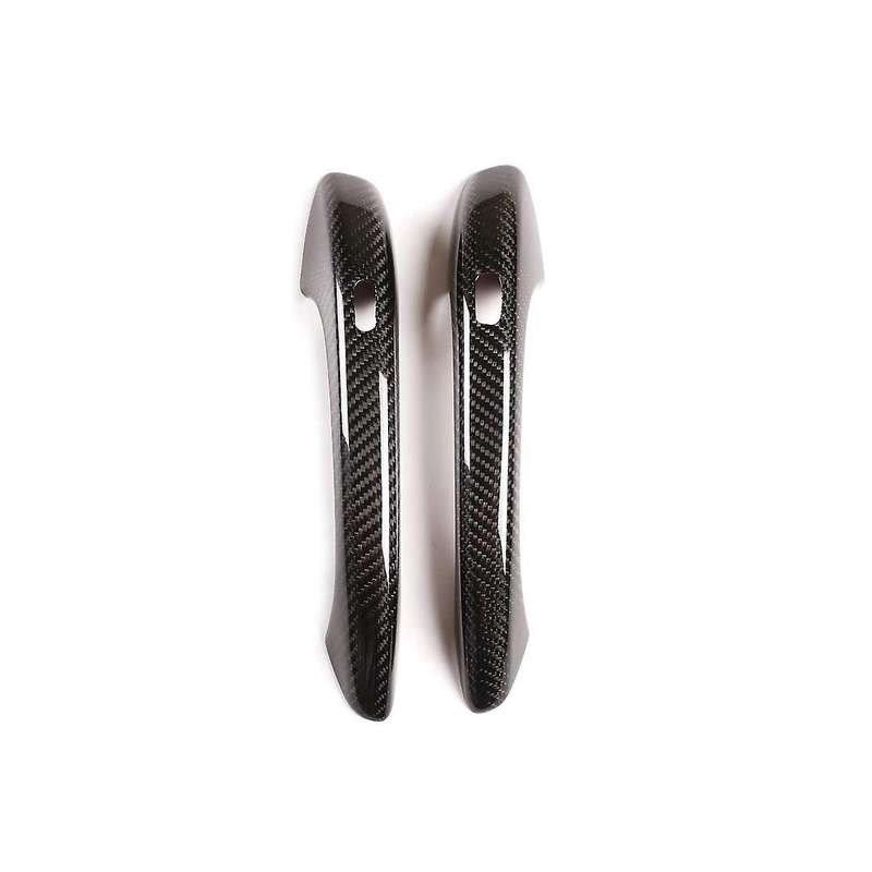 Car Exterior Door Handle Cover Trim Accessories Dry Carbon Fiber for 2012-2018 718 2016-2019, with H