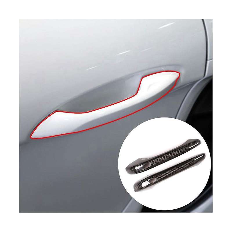 Car Exterior Door Handle Cover Trim Accessories Dry Carbon Fiber for 2012-2018 718 2016-2019, with H