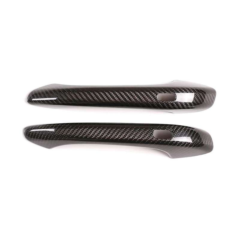 Car Exterior Door Handle Cover Trim Accessories Dry Carbon Fiber for 2012-2018 718 2016-2019, with H