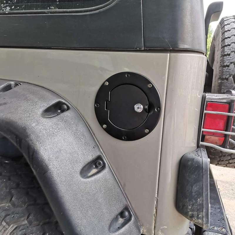 Car Exterior Fuel Tank Cap with Lock for JT 1997-2006 Oil Gas Aluminum Alloy Cover Accessories