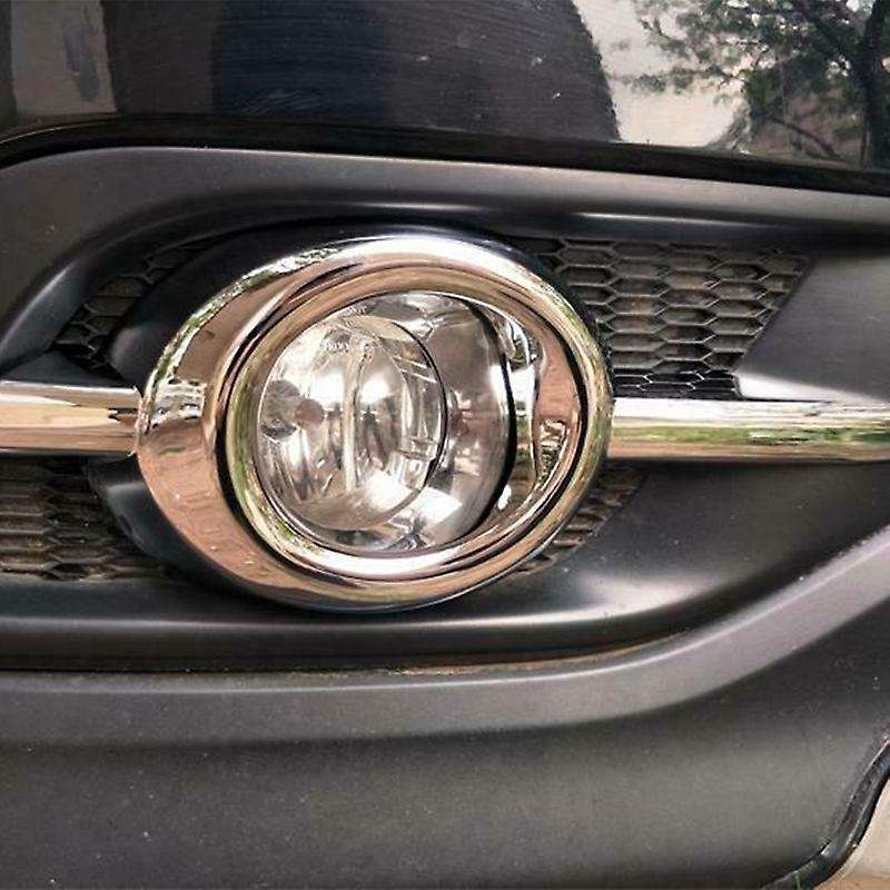 Car Exterior Fog Light Cover Front Bright Chrome Fog Light Frame Trim for -V 2012-2014