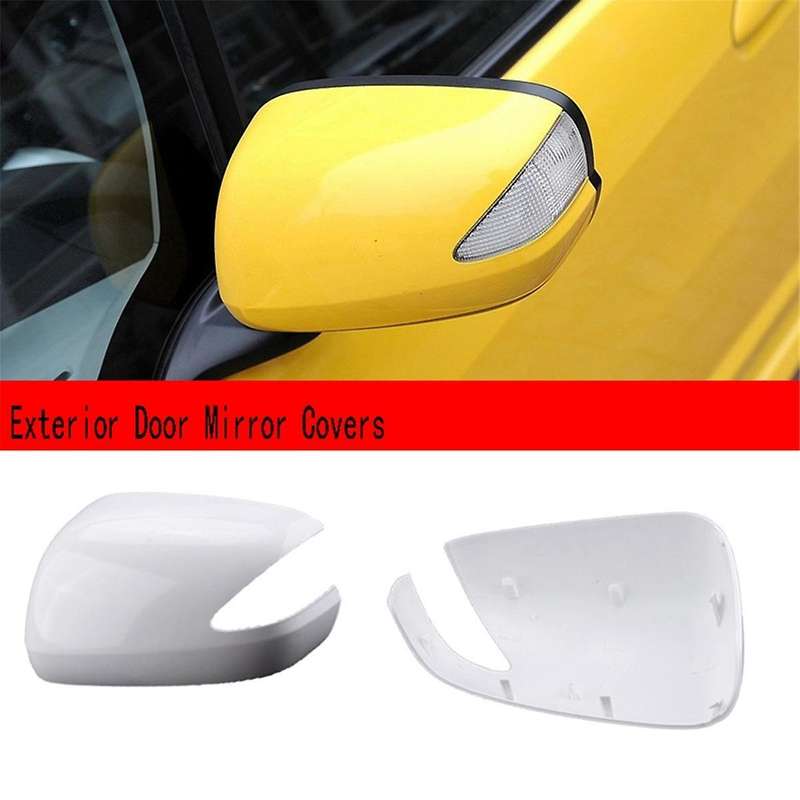 Car Exterior Door Mirror Covers Rearview Mirror Cover Wing Door Side Mirror Shell for Fit Jazz 2009-