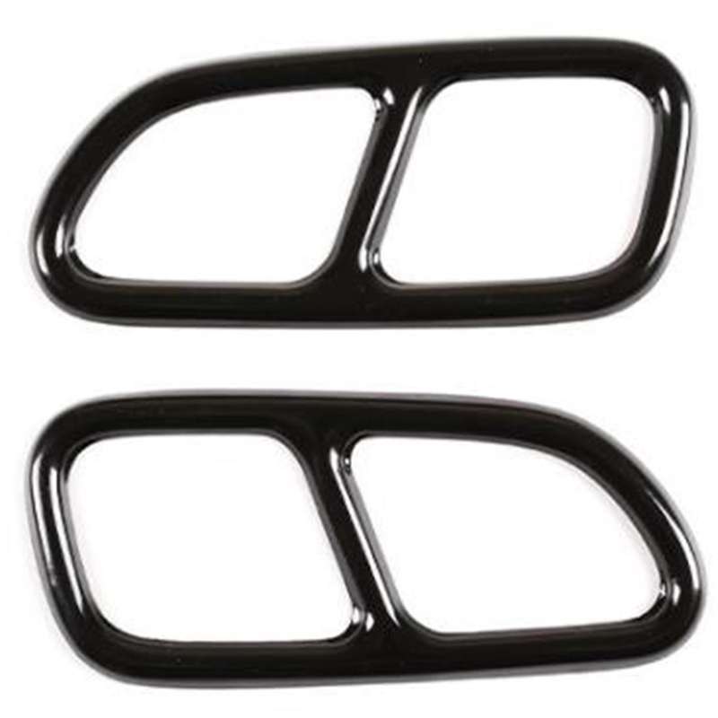 Car Exterior Exhaust Pipe Muffler Cover,Stainless Steel Rear Bumper Cylinder Exhaust Pipe Cover for
