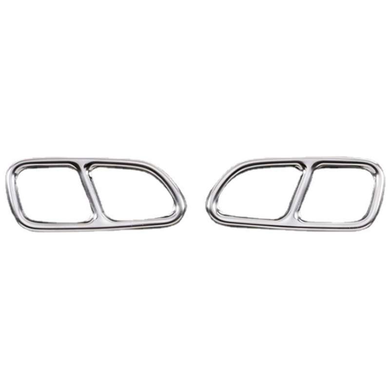Car Exterior Exhaust Pipe Muffler Cover,Stainless Steel Rear Bumper Cylinder Exhaust Pipe Cover for