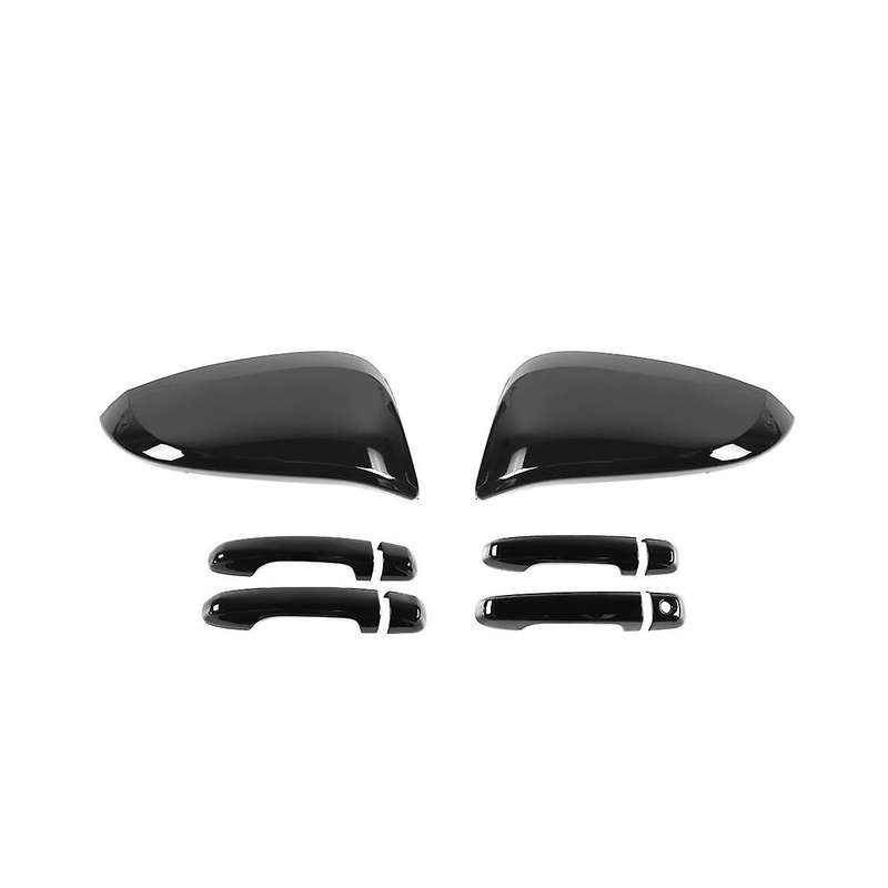 Car Exterior Rear View Mirror Cover Trim + Door Handle Cover Trim for 4Runner 2017-2023 Accessories