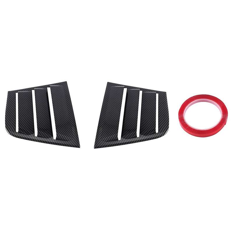 Car Exterior Side Vent Rear Side Window Panel for 2011-2021 Blinds Full Carbon Fiber Pattern
