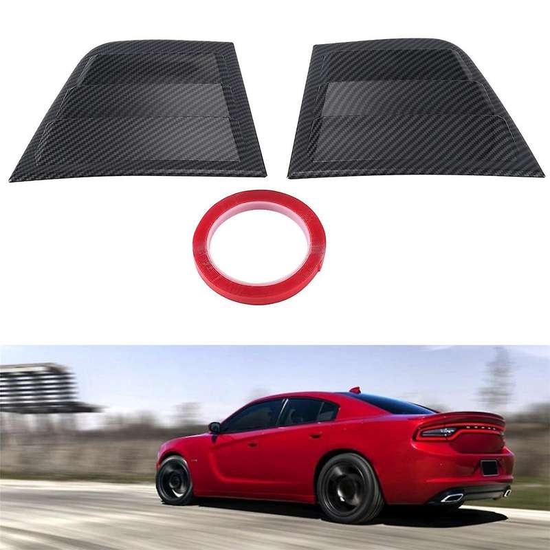 Car Exterior Side Vent Rear Side Window Panel for 2011-2021 Blinds Full Carbon Fiber Pattern