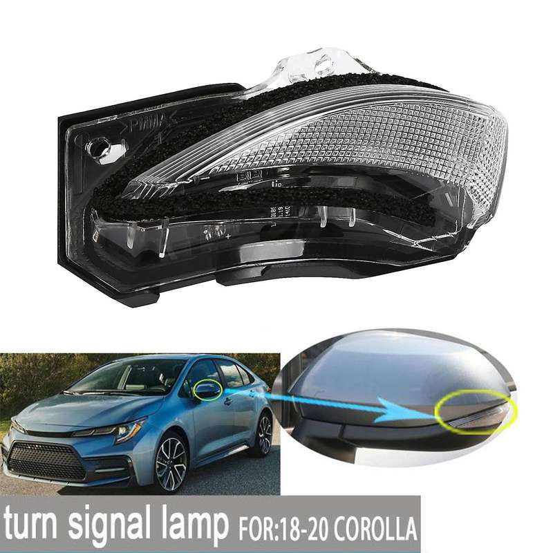 Car Exterior Rearview Side Mirror Light Turn Signal Flashing Blinker Lamp for 2019-2021 Left