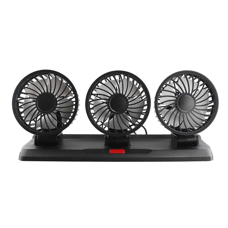 Car Fan Triple Heads Car Fan 5V with USB Cable Car Fan Powerful Cooling Dashboard Three-Speed Adjus
