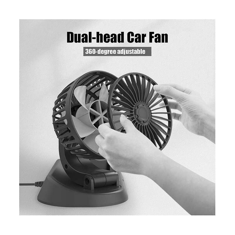 Car Fan Truck Usb Interface Multi-function Double-headed Electric Fan