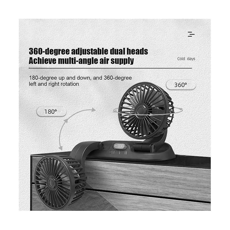 Car Fan Truck Usb Interface Multi-function Double-headed Electric Fan