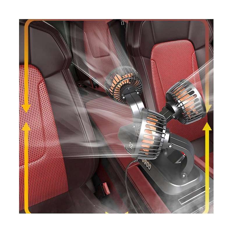 Car Fan Truck Usb Interface Multi-function Double-headed Electric Fan