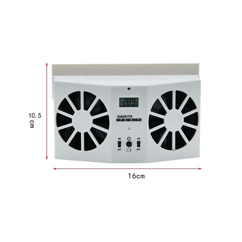 Car Fan Ventilation Solar Car Hood Auto Radiator Solar Car Desuperheater Powerful Power-white