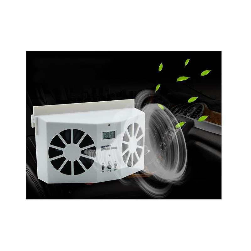 Car Fan Ventilation Solar Car Hood Auto Radiator Solar Car Desuperheater Powerful Power-white