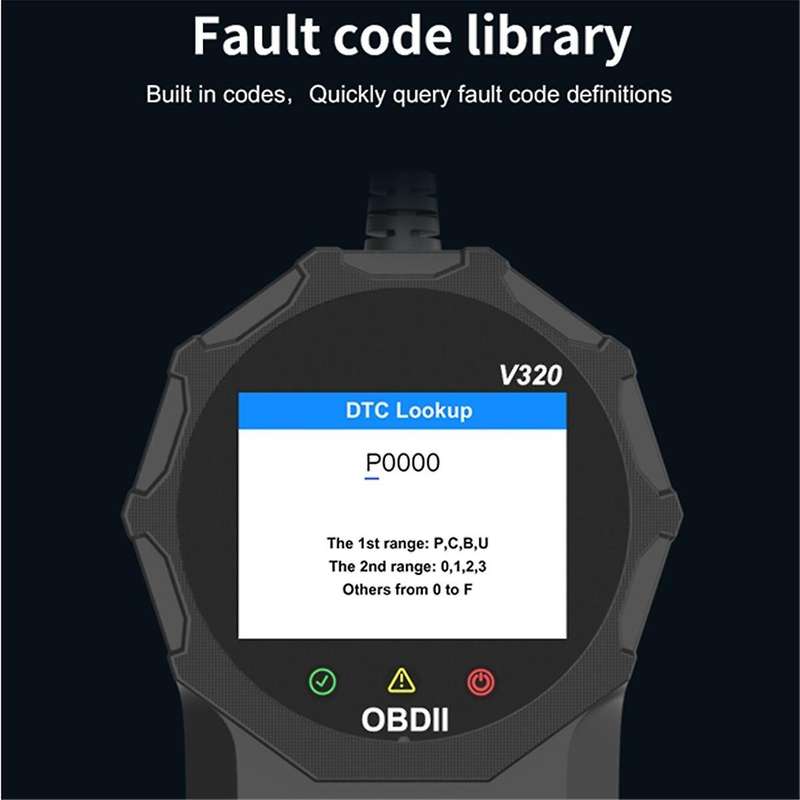 Car Fault Detector Clear/Erase Code OBD2 Scanner V320 Battery Tester Multilingual Car Diagnostic Too