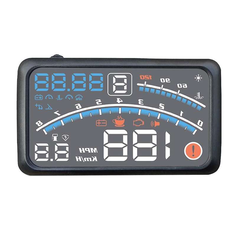 Car Flat Monitor Obdii Euobd 5.5inch Windshield Projector Hud Display Water Temperature Change Remin