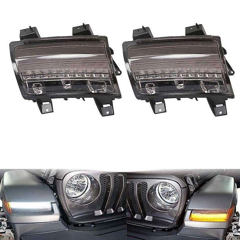 Car Flare Lights Front Wheel Eyebrow Light for JL 2018 2019 Daytime Running / Turn Signal Lights Whi