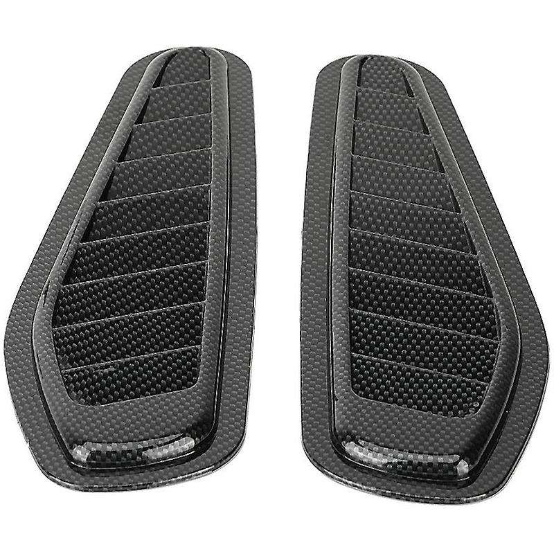 Car Flow Intake Cover, Car Flow Intake Decorative Scoop Vent Hood Cover Universal Carbon Fiber Styl