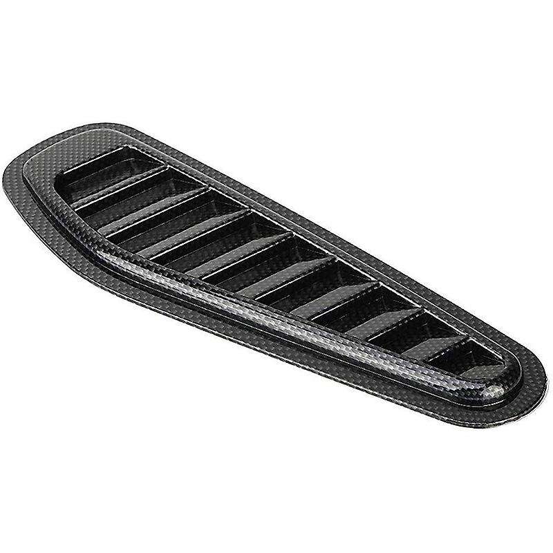 Car Flow Intake Cover, Car Flow Intake Decorative Scoop Vent Hood Cover Universal Carbon Fiber Styl