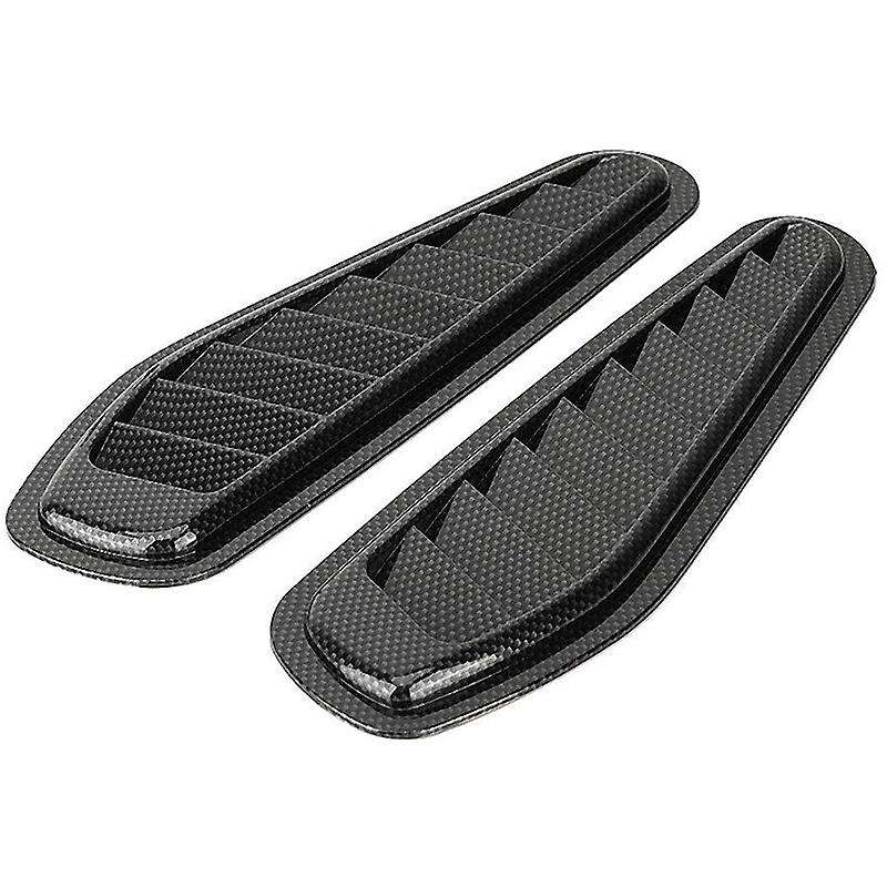 Car Flow Intake Cover, Car Flow Intake Decorative Scoop Vent Hood Cover Universal Carbon Fiber Styl