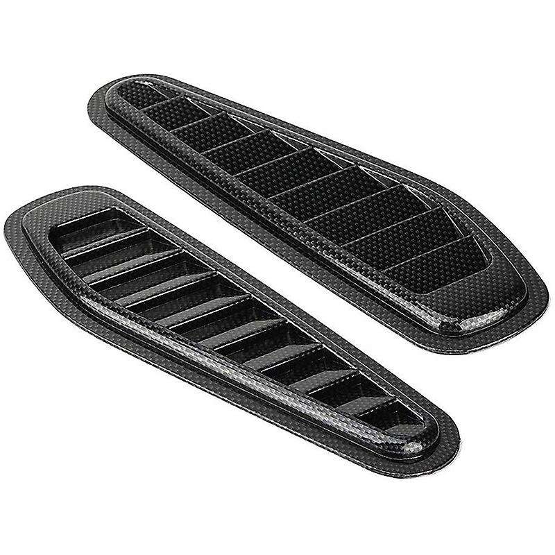 Car Flow Intake Cover, Car Flow Intake Decorative Scoop Vent Hood Cover Universal Carbon Fiber Styl