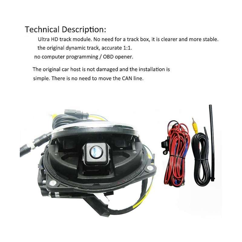 Car Flipping Rearview Camera with Wire for B8 B6 B7 Golf Mk7 Mk5 Mk6-polotrunk Switch Reverse Parkin