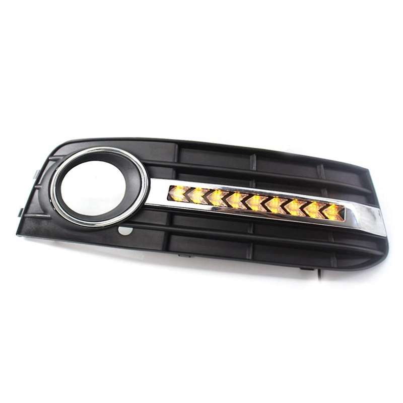 Car Fluorescent Daytime Running Light Mesh Grille Fog Lamp Frame Suitable for A4 B8 2009-2011 8kd807
