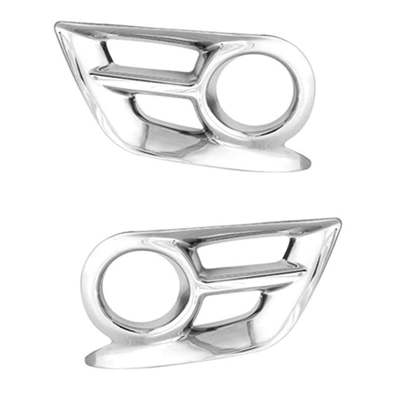 Car Fog Lampshades Car Abs Chrome Accessories Plated Fog Lamp Cover Trim Paste Style for 2011-2013