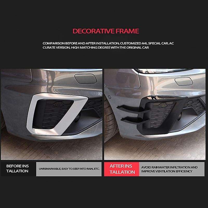Car Fog Light Covers Car Trim Fog Lamp Trim Bezel Side Stickers for  A4L A4 S4 2020+ Sport Edition C