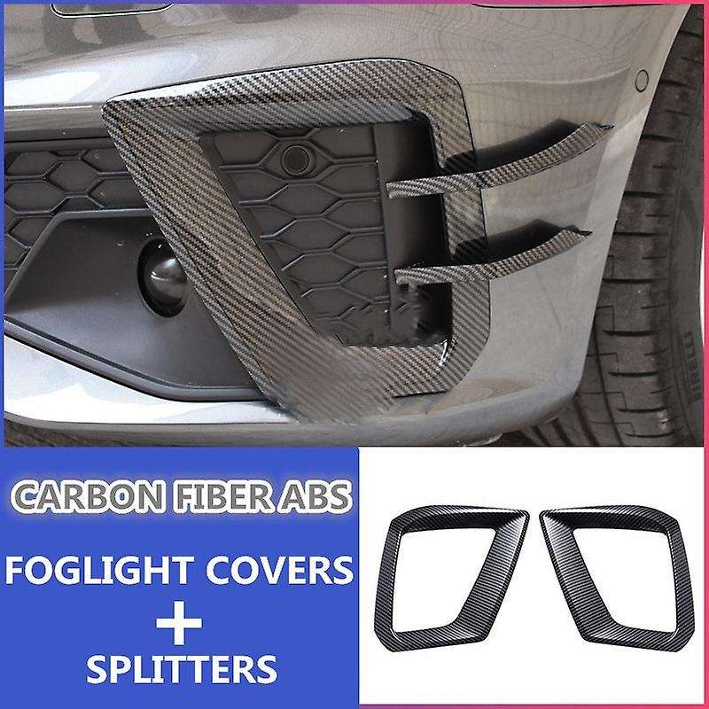 Car Fog Light Covers Car Trim Fog Lamp Trim Bezel Side Stickers for  A4L A4 S4 2020+ Sport Edition C