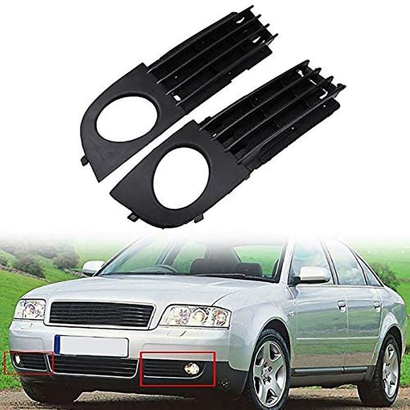 Car Fog Light Lamp Cover Bumper Grill Fit for - A6 C5 2002-2005