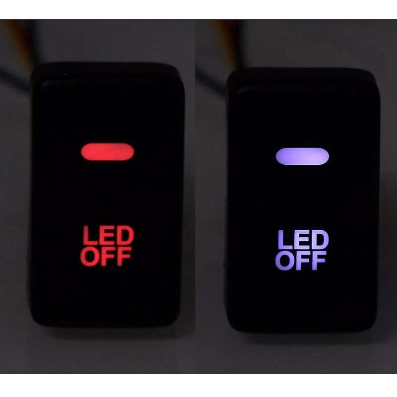 Car Fog Light Switch Daytime Running Light Switch with Red Light for Asx