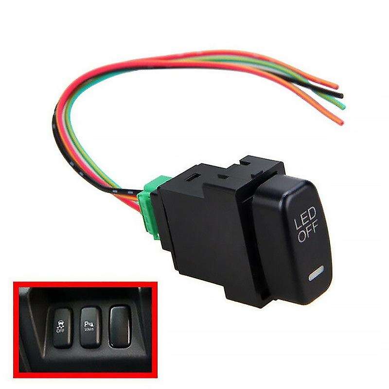 Car Fog Light Switch Daytime Running Light Switch with Red Light for Asx