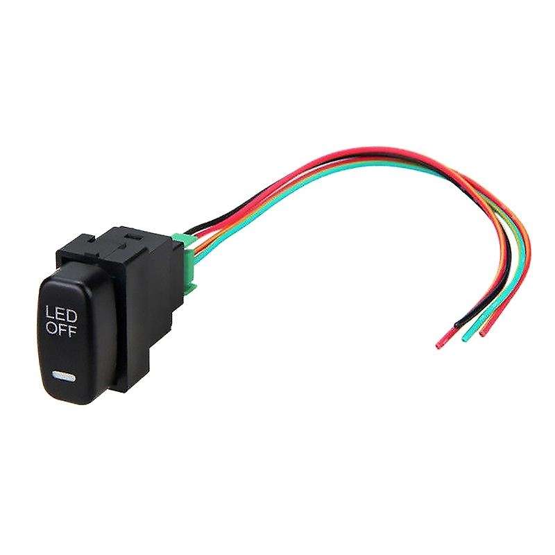 Car Fog Light Switch Daytime Running Light Switch with Red Light for Asx