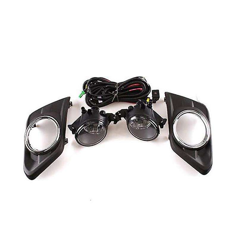 Car Fog Lights LED Fog Light Headlight Switch Harness Cover Fog Lamp Assembly Frame Grilles for 2014