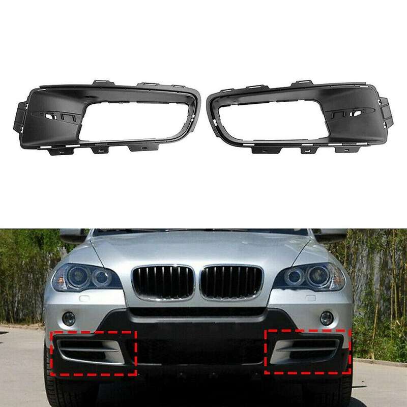 Car Fog Light Trims Front Bumper Lower Grille Fog Cover for- X5 E70 2007-2010 51117172449 5111717245