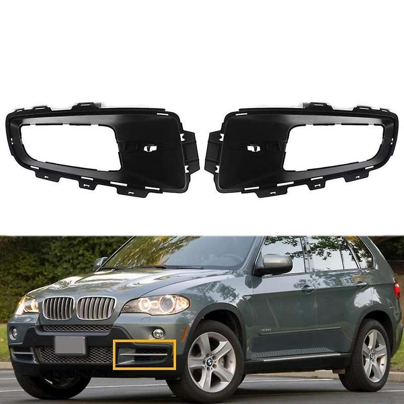 Car Fog Light Trims Front Bumper Lower Grille Fog Cover for- X5 E70 2007-2010 51117172449 5111717245